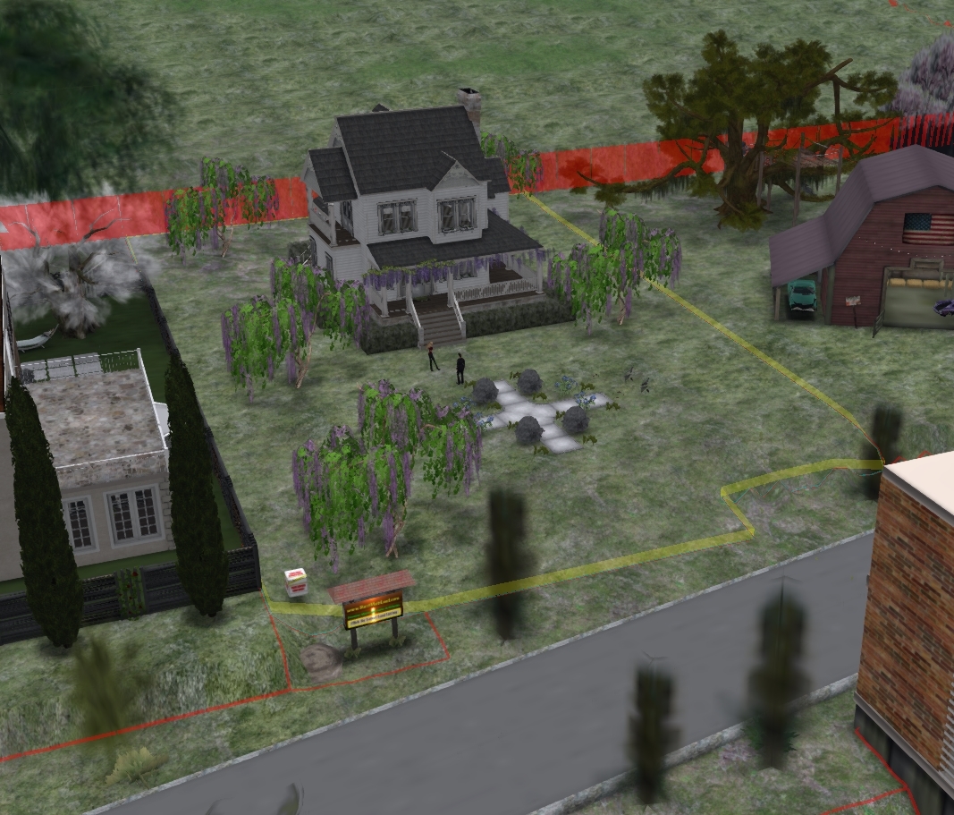 Roadside parcel with large home